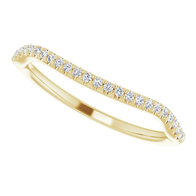 14K Yellow 1/10 CTW Natural Diamond Band