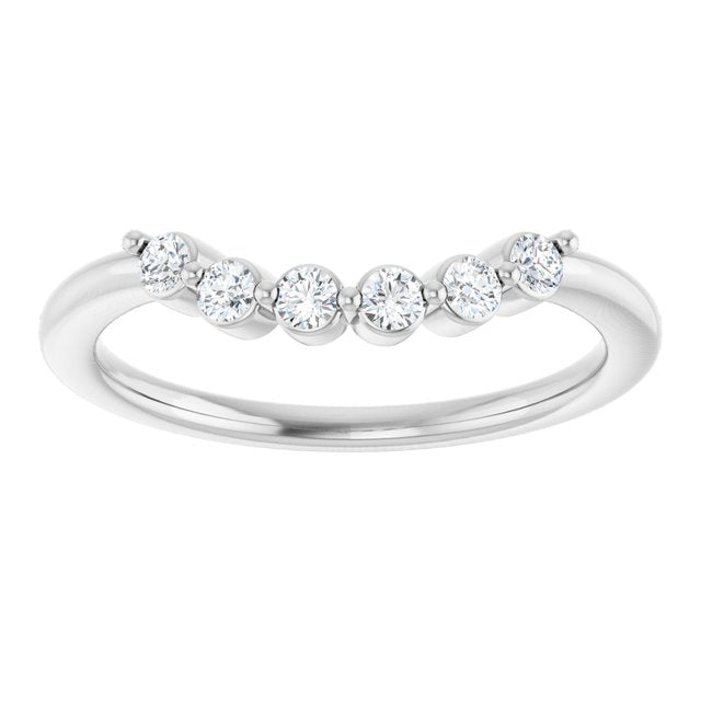 14K White 1/6 CTW Lab-Grown Diamond Band