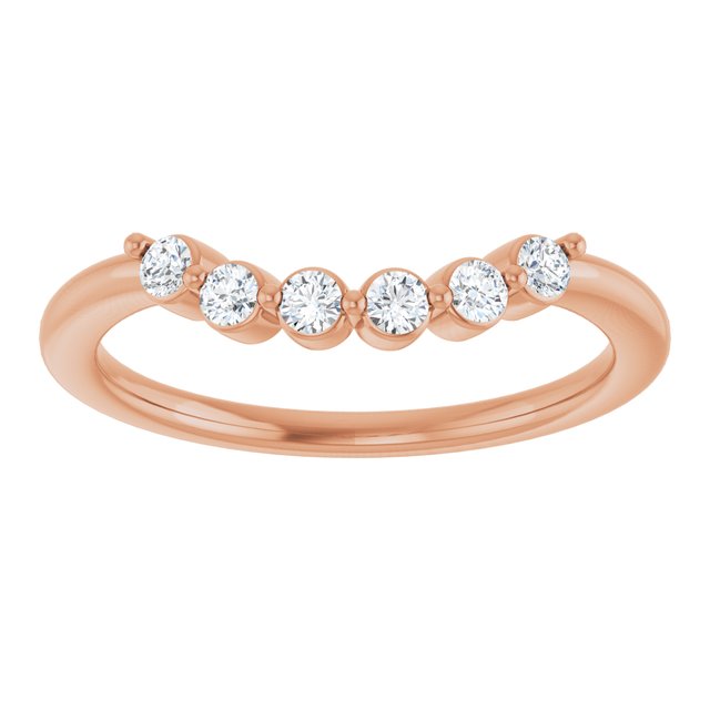 14K Rose 1/6 CTW Diamond Matching Band