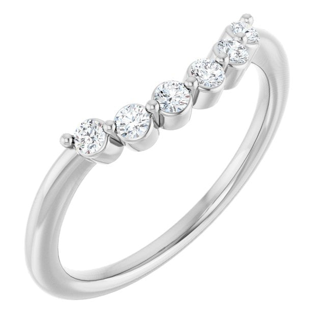 14K White 1/6 CTW Lab-Grown Diamond Band