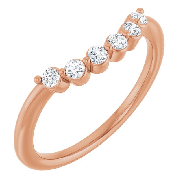 14K Rose 1/6 CTW Diamond Matching Band