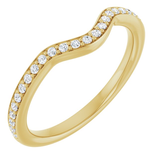 14K 1/6 CTW Diamond Band for Round Ring