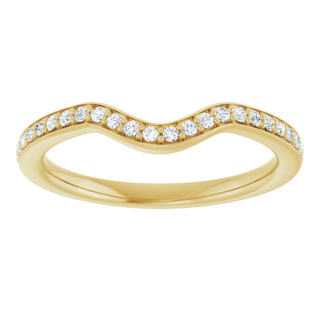 14K 1/6 CTW Diamond Band for Round Ring