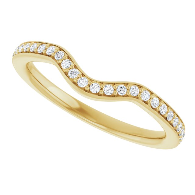 14K 1/6 CTW Diamond Band for Round Ring