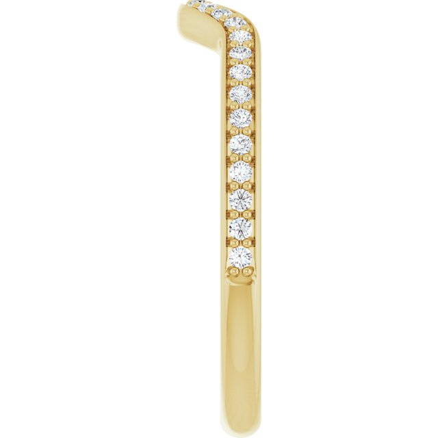 14K 1/6 CTW Diamond Band for Round Ring