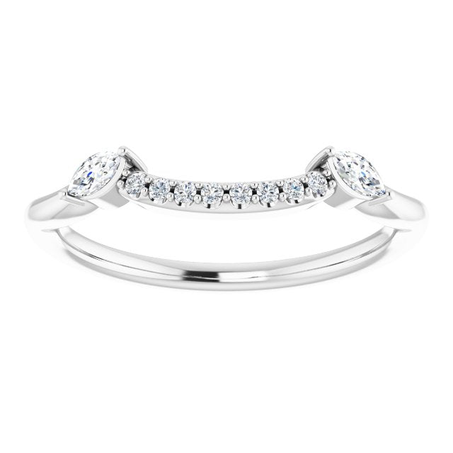 14K White 1/6 CTW Diamond Matching Band