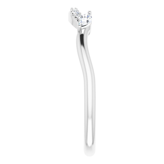 14K White 1/6 CTW Diamond Matching Band