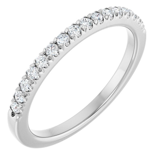 14K White 1/5 CTW Lab-Grown Diamond Band