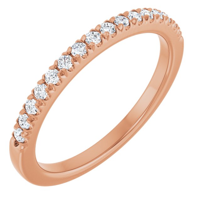 14K Rose 1/4 CTW Lab-Grown Diamond Band