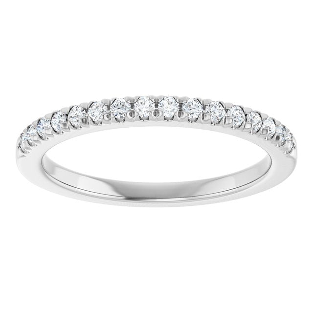 14K White 1/5 CTW Lab-Grown Diamond Band