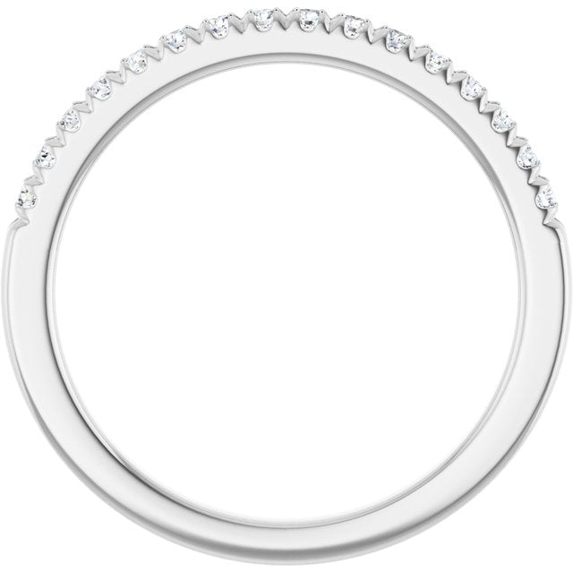 14K White 1/5 CTW Lab-Grown Diamond Band