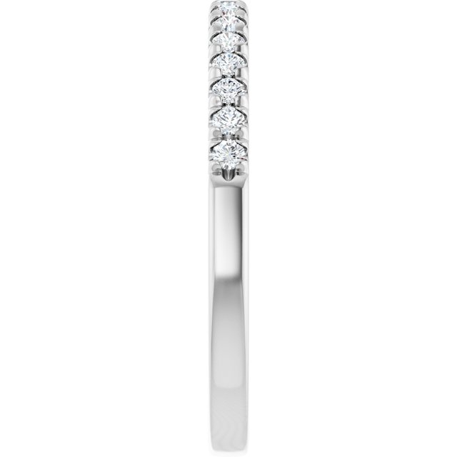 Platinum 1/5 CTW Natural Diamond French Set Band