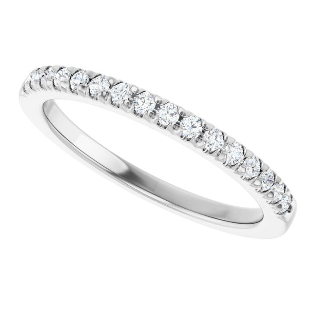 14K White 1/5 CTW Lab-Grown Diamond Band
