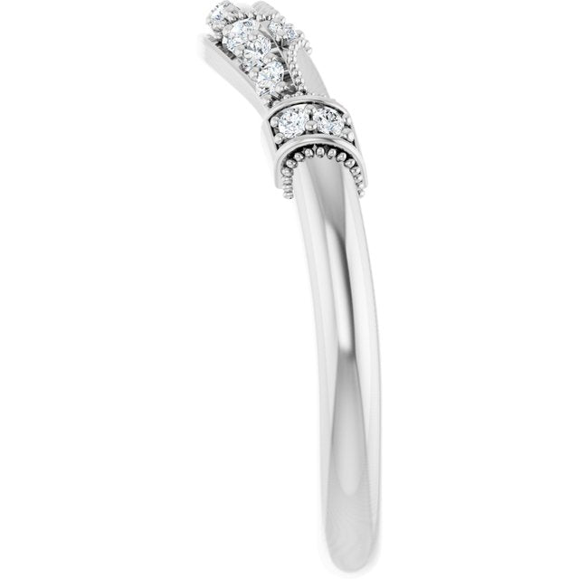 Platinum 1/6 CTW Natural Diamond Matching Band