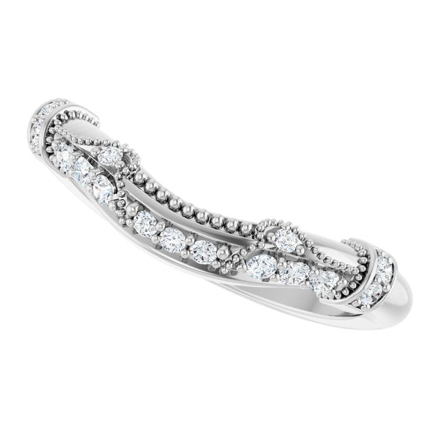 Platinum 1/6 CTW Natural Diamond Matching Band