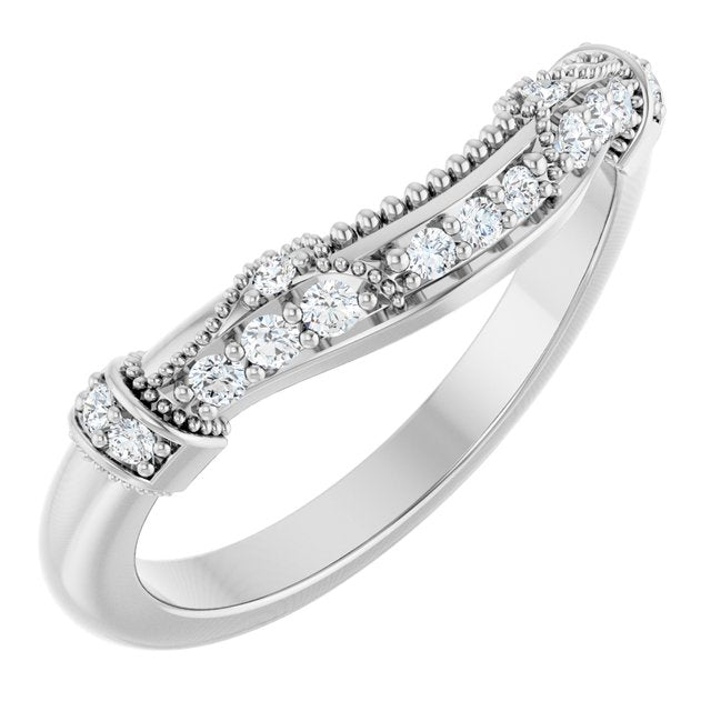 Platinum 1/6 CTW Natural Diamond Matching Band