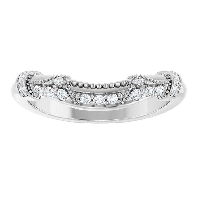 Platinum 1/6 CTW Natural Diamond Matching Band