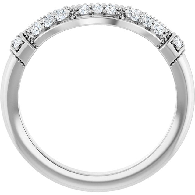 Platinum 1/6 CTW Natural Diamond Matching Band