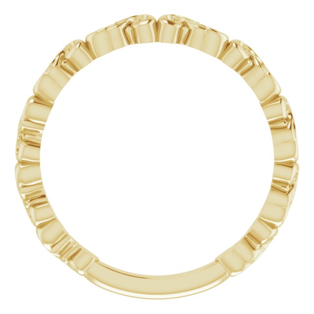 14K Yellow Sculptural-Inspired Matching Band