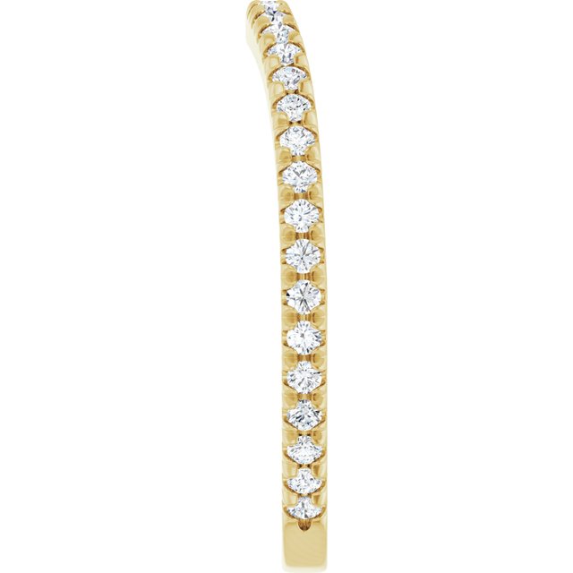 14K Yellow 1/3 CTW Natural Diamond French-Set Matching Band