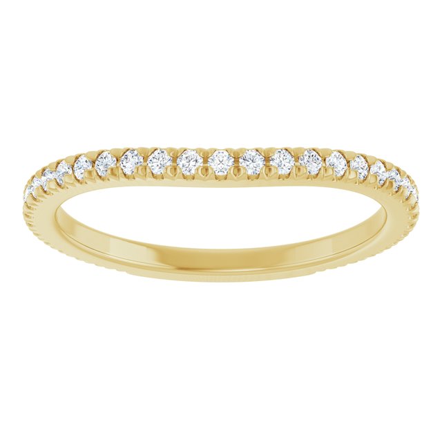 14K Yellow 1/3 CTW Natural Diamond French-Set Matching Band