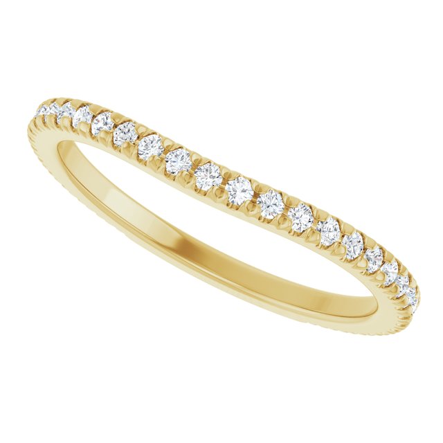 14K Yellow 1/3 CTW Natural Diamond French-Set Matching Band