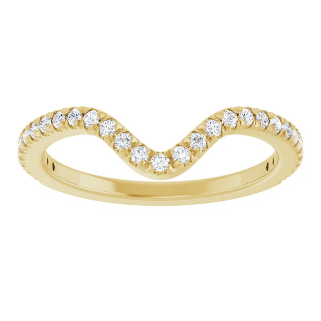 14K Yellow 1/4 CTW Natural Diamond French-Set Matching Band