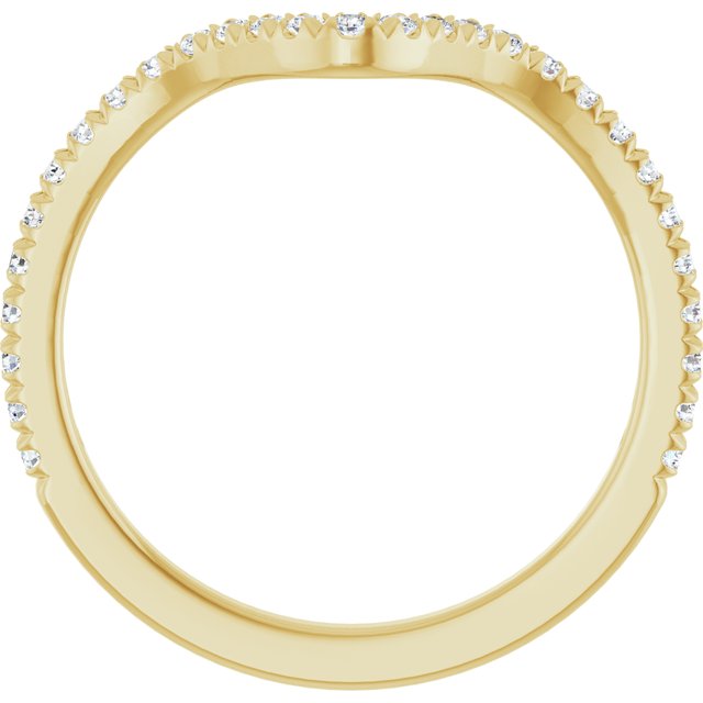 14K Yellow 1/4 CTW Natural Diamond French-Set Matching Band
