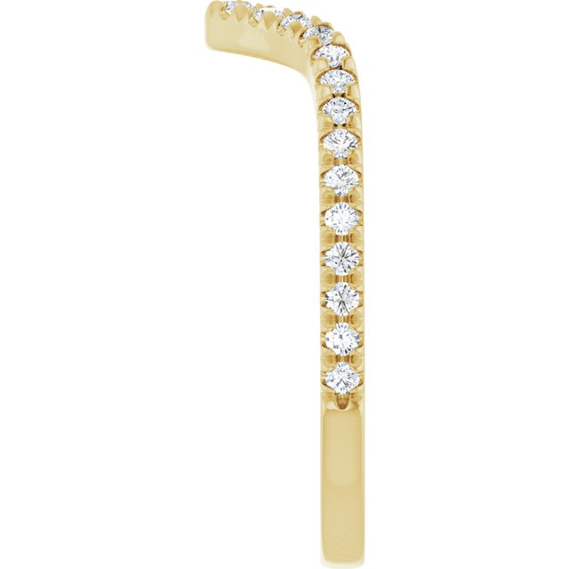 14K Yellow 1/4 CTW Natural Diamond French-Set Matching Band