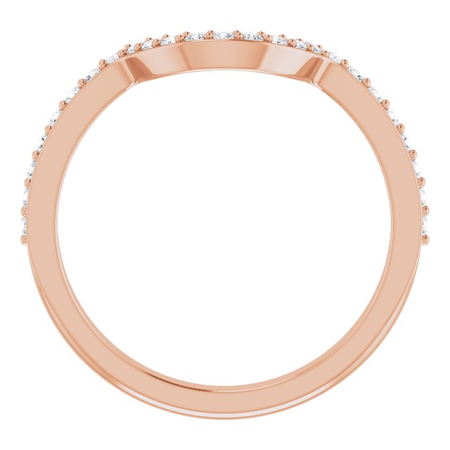 14K Rose 1/5 CTW Natural Diamond Matching Band