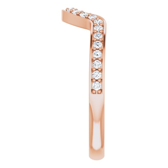 14K Rose 1/5 CTW Natural Diamond Matching Band