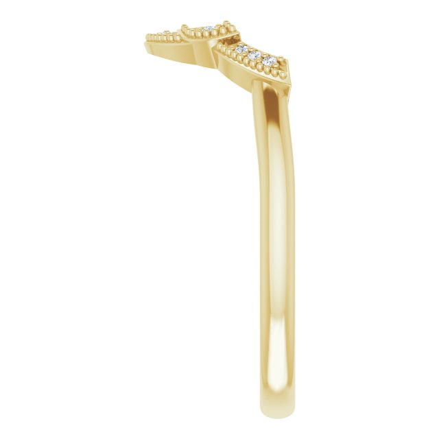 14K Yellow .025 CTW Natural Diamond Matching Band