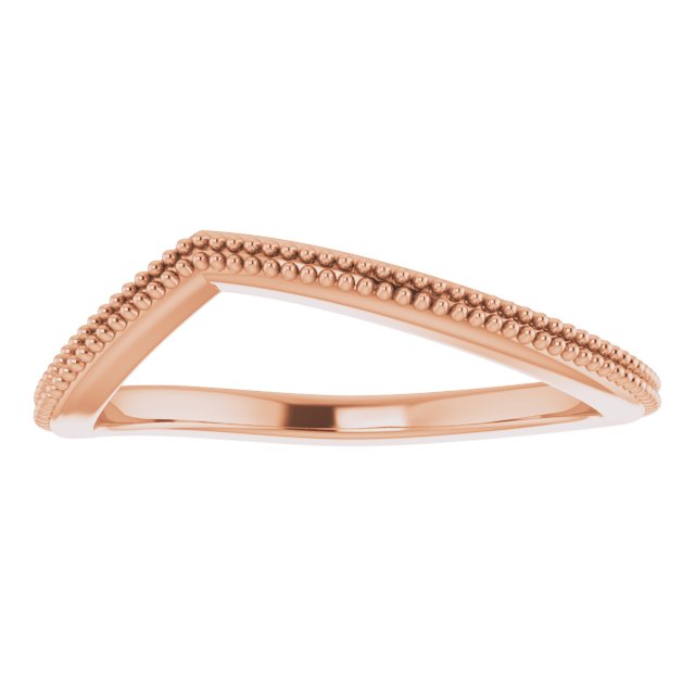 14K Rose Milgrain Matching Band