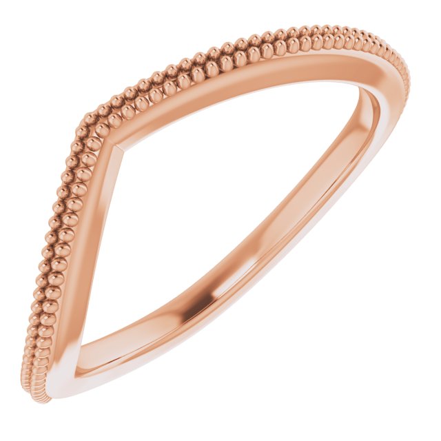 14K Rose Milgrain Matching Band