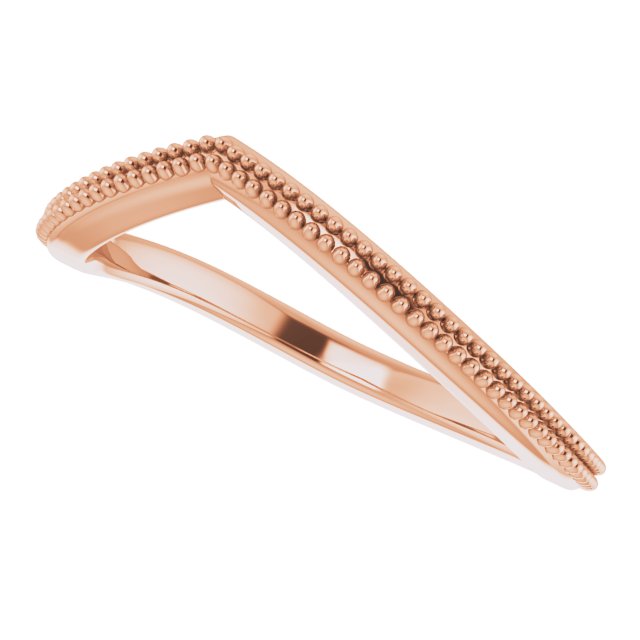 14K Rose Milgrain Matching Band