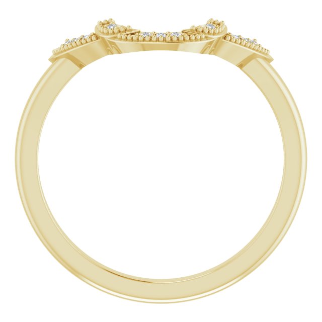 14K Yellow .025 CTW Natural Diamond Matching Band