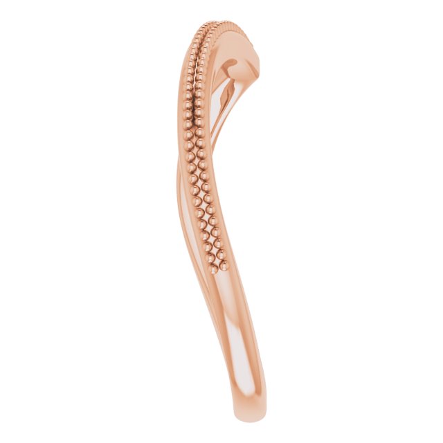 14K Rose Milgrain Matching Band