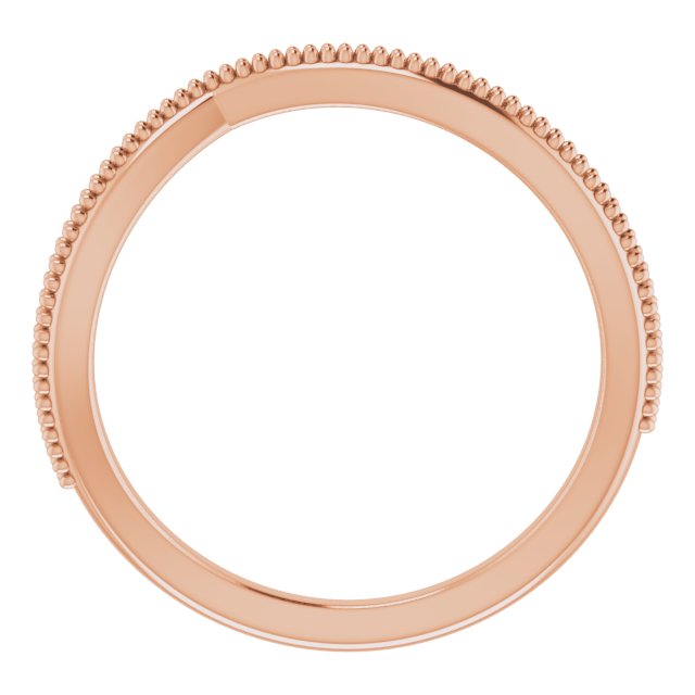 14K Rose Milgrain Matching Band