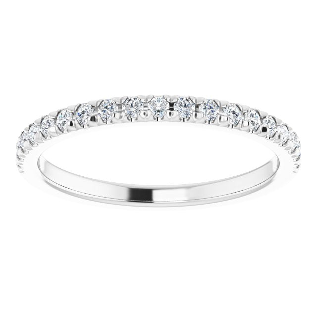 14K White 1/4 CTW Diamond Matching Band