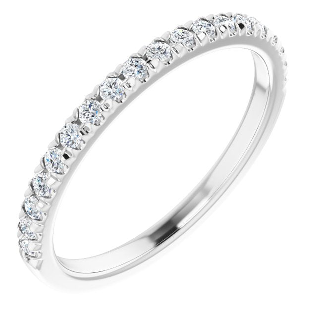 14K White 1/4 CTW Diamond Matching Band