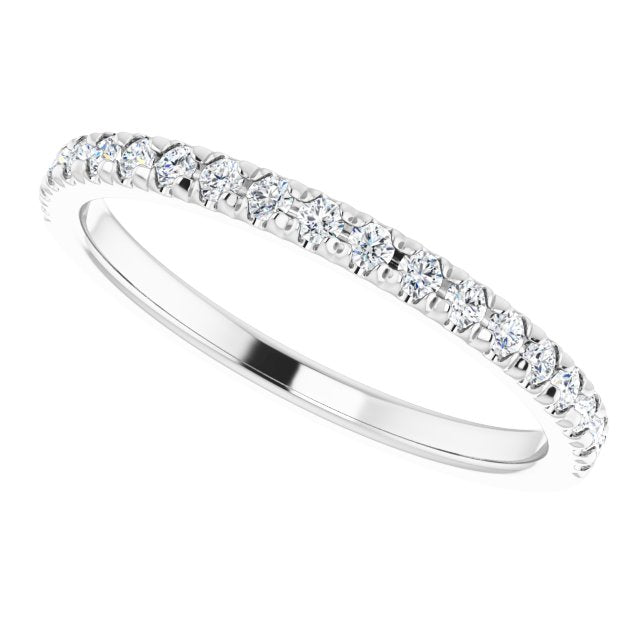 14K White 1/4 CTW Diamond Matching Band