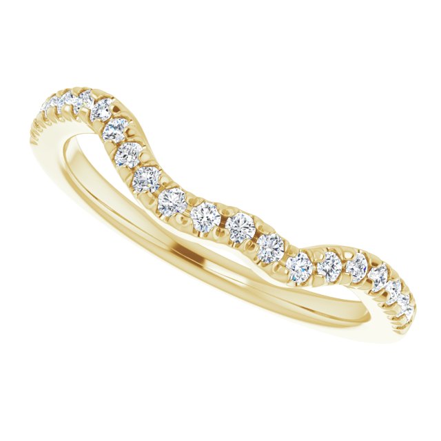 14K Yellow 1/5 CTW Diamond Band