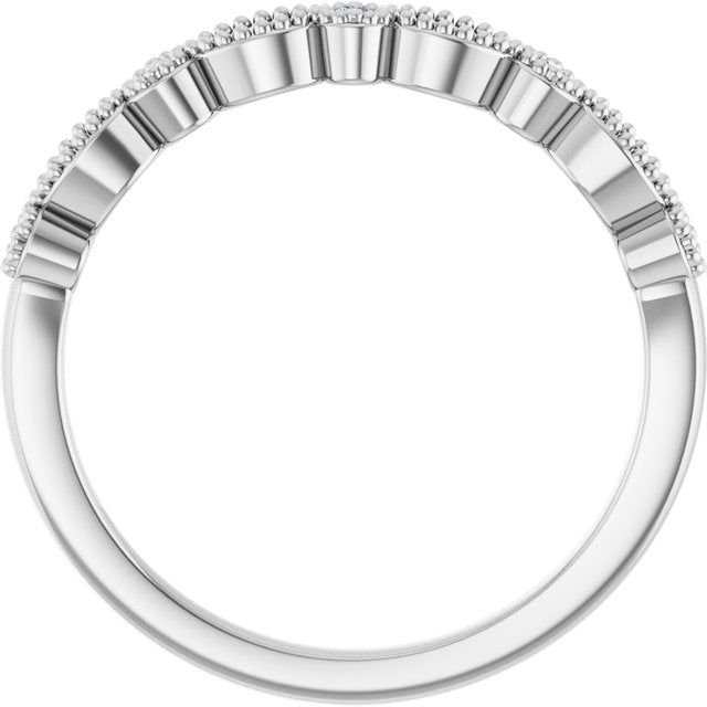Platinum .08 CTW Natural Diamond Matching Band