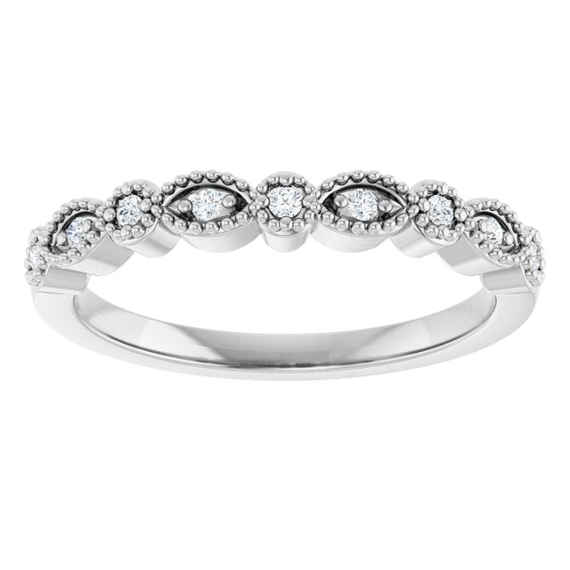 Platinum .08 CTW Natural Diamond Matching Band
