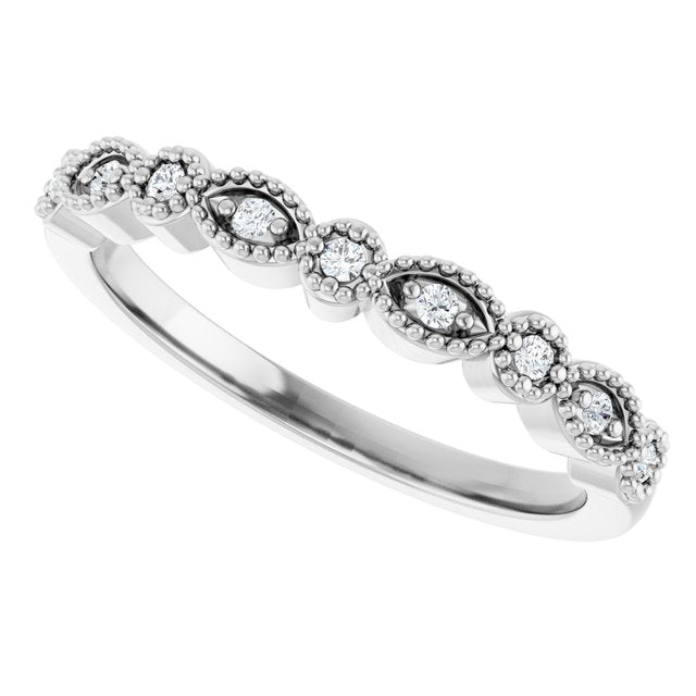 Platinum .08 CTW Natural Diamond Matching Band