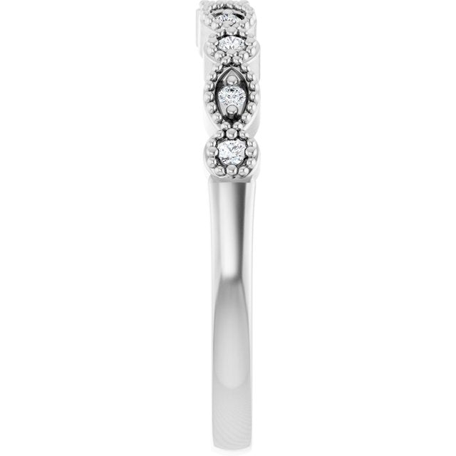 Platinum .08 CTW Natural Diamond Matching Band