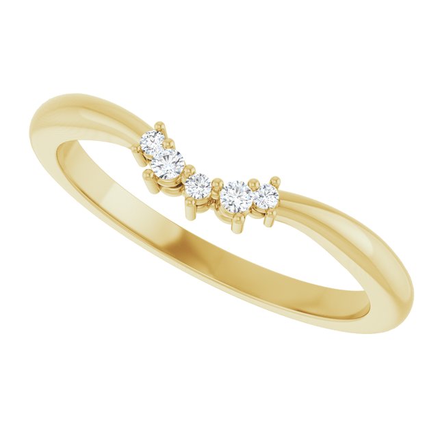 14K Yellow .05 CTW Natural Diamond Matching Band