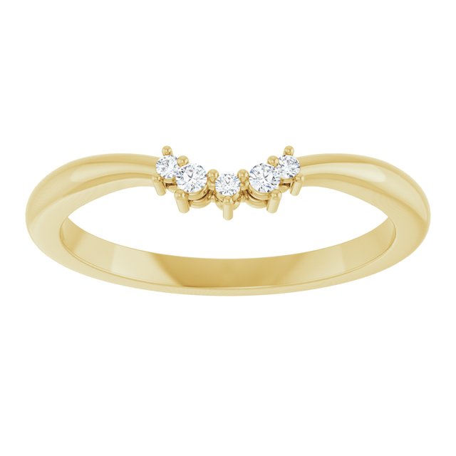 14K Yellow .05 CTW Natural Diamond Matching Band
