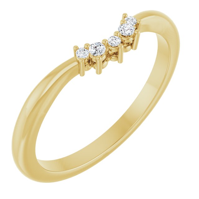 14K Yellow .05 CTW Natural Diamond Matching Band