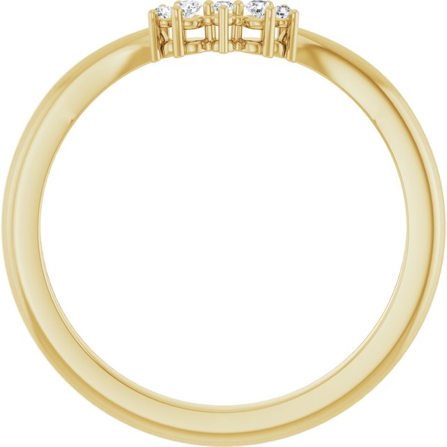 14K Yellow .05 CTW Natural Diamond Matching Band